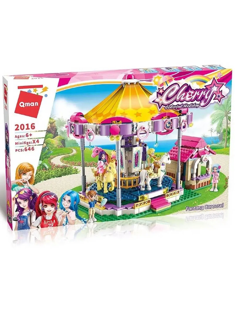 Конструктор Qman 2016 Принцессы "Карусель фантазий" 646 дет Конструктор Qman 2016 Принцессы "Карусель фантазий" 646 дет