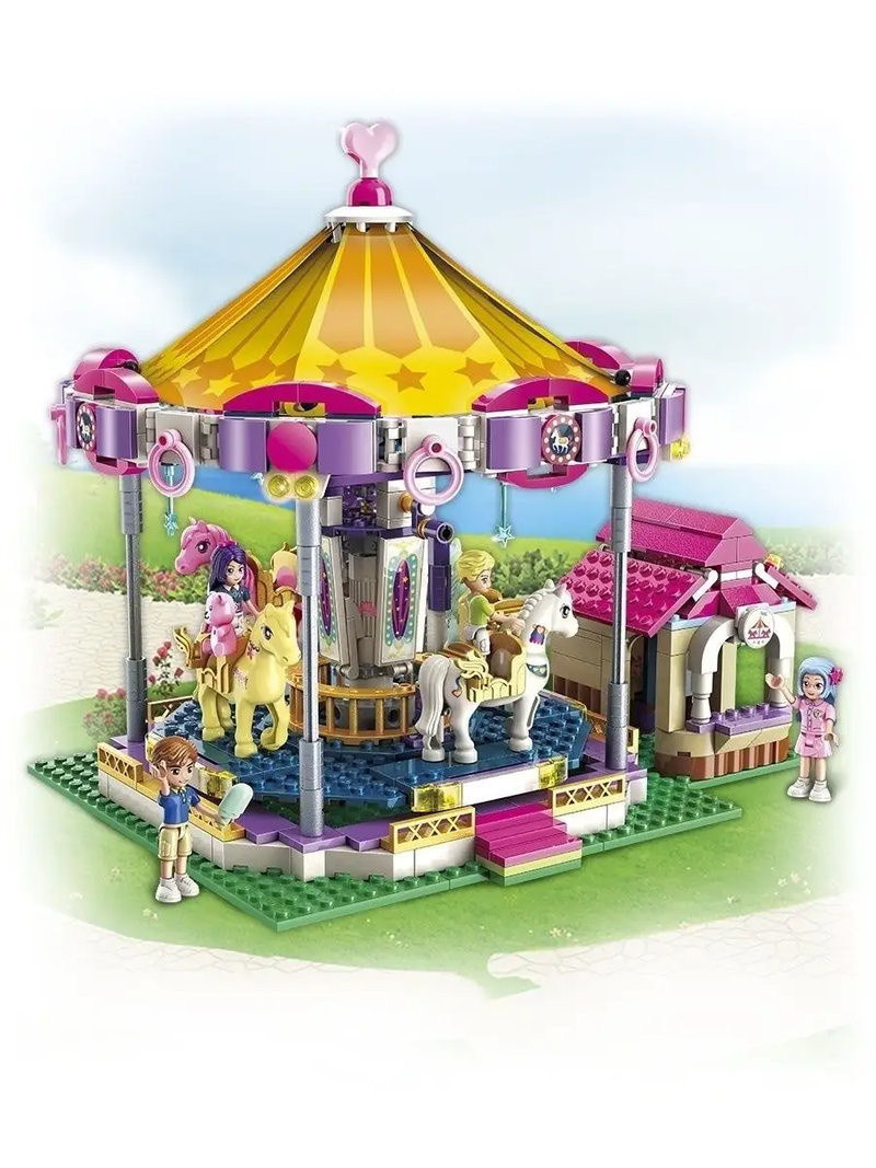 Конструктор Qman 2016 Принцессы "Карусель фантазий" 646 дет Конструктор Qman 2016 Принцессы "Карусель фантазий" 646 дет