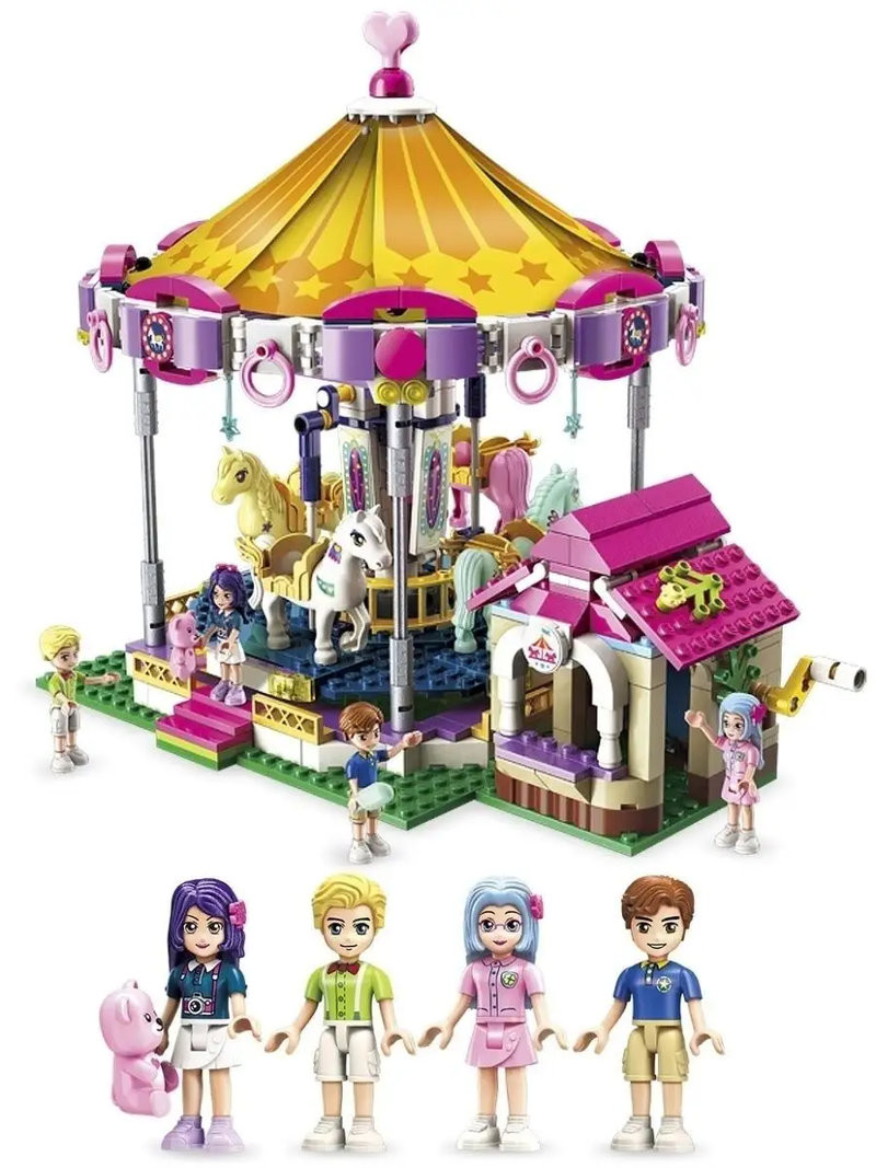 Конструктор Qman 2016 Принцессы "Карусель фантазий" 646 дет Конструктор Qman 2016 Принцессы "Карусель фантазий" 646 дет