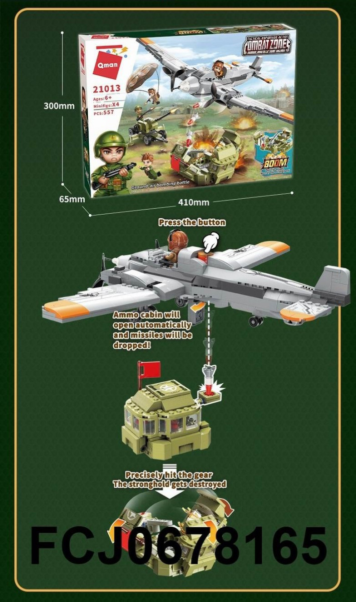 Конструктор Qman 21013 "Война с наземными и воздушными бомбардировками"  557 дет. Конструктор Qman 21013 "Война с наземными и воздушными бомбардировками"  557 дет.