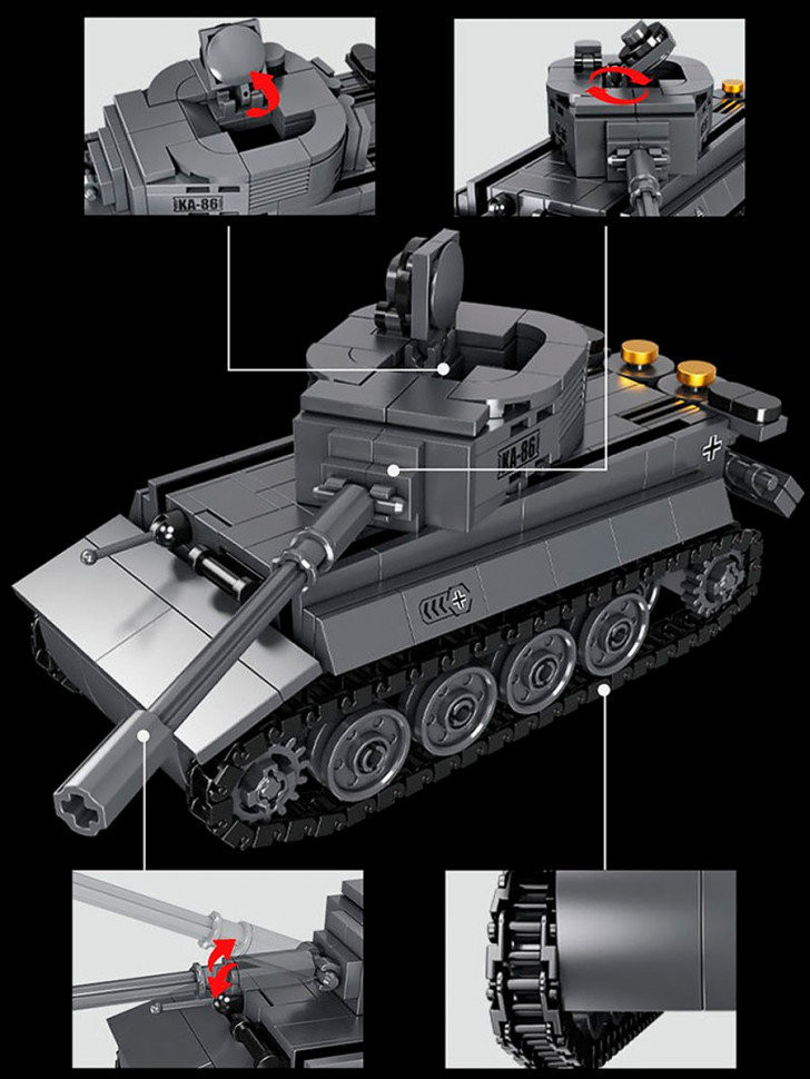 Конструктор Forange Block FC4003 Германский тяжелый танк Tiger I 385дет. Конструктор Forange Block FC4003 Германский тяжелый танк Tiger I 385дет.