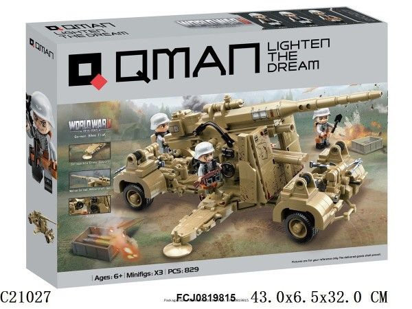 Конструктор Qman C21027 Техника "Военная установка Germany 88 Tong" 829 дет. Конструктор Qman C21027 Техника "Военная установка Germany 88 Tong" 829 дет.