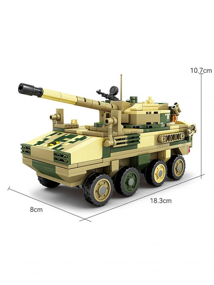 Конструктор Kazi 84117 Техника Колесный танк разведки 372 дет 42х30х7 см Конструктор Kazi 84117 Техника Колесный танк разведки 372 дет 42х30х7 см