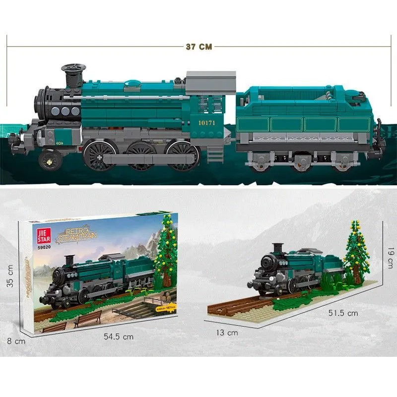 Конструктор Jie Star 59020 Поезд "Ретро Локомотив Дорис" 1031 дет. Конструктор Jie Star 59020 Поезд "Ретро Локомотив Дорис" 1031 дет.