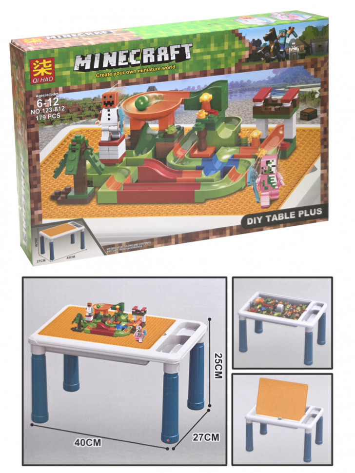 Конструктор Qi Hao 123-812 Майнкрафт лабиринт со столом 179 дет 42x6x28 см Конструктор Qi Hao 123-812 Майнкрафт лабиринт со столом 179 дет 42x6x28 см