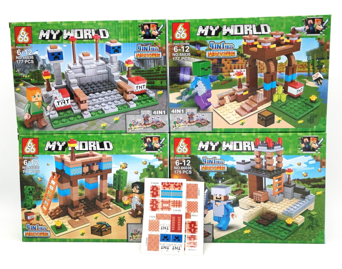 Конструктор 666 66036 Майнкрафт "Подземная база" 8 шт в д/б Конструктор 666 66036 Майнкрафт "Подземная база" 8 шт в д/б