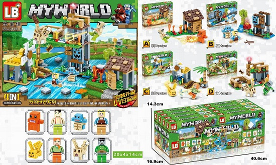 Конструктор LB328-1 Майнкрафт "Бои на реке" 8 шт. в упак. 20х4х14 см Конструктор LB328-1 Майнкрафт "Бои на реке" 8 шт. в упак. 20х4х14 см