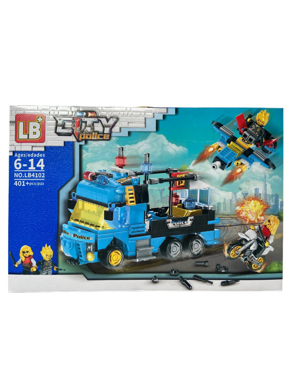 Конструктор LB LB4102 Сити "Погоня за преступником" 401 дет. 47.5x32x7 см Конструктор LB LB4102 Сити "Погоня за преступником" 401 дет. 47.5x32x7 см