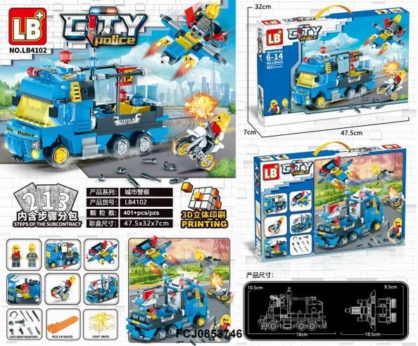 Конструктор LB LB4102 Сити "Погоня за преступником" 401 дет. 47.5x32x7 см Конструктор LB LB4102 Сити "Погоня за преступником" 401 дет. 47.5x32x7 см
