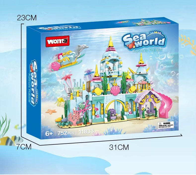 Конструктор WOMA 11833 "Жемчужный Подводный замок" 766 деталей Конструктор WOMA 11833 "Жемчужный Подводный замок" 766 деталей