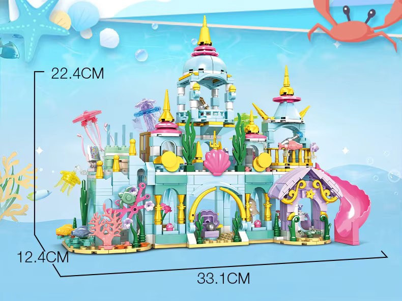 Конструктор WOMA 11833 "Жемчужный Подводный замок" 766 деталей Конструктор WOMA 11833 "Жемчужный Подводный замок" 766 деталей