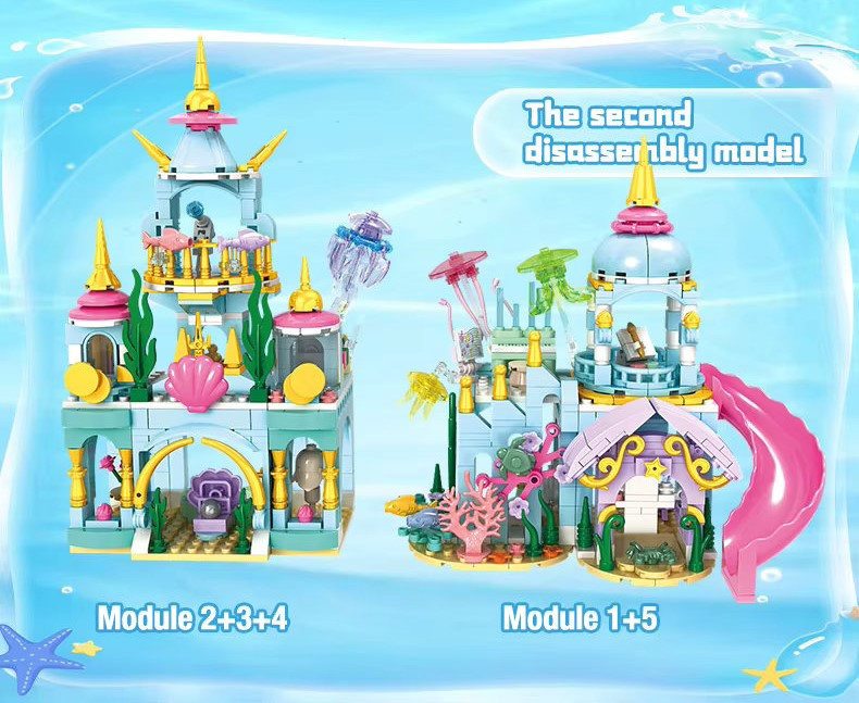 Конструктор WOMA 11833 "Жемчужный Подводный замок" 766 деталей Конструктор WOMA 11833 "Жемчужный Подводный замок" 766 деталей