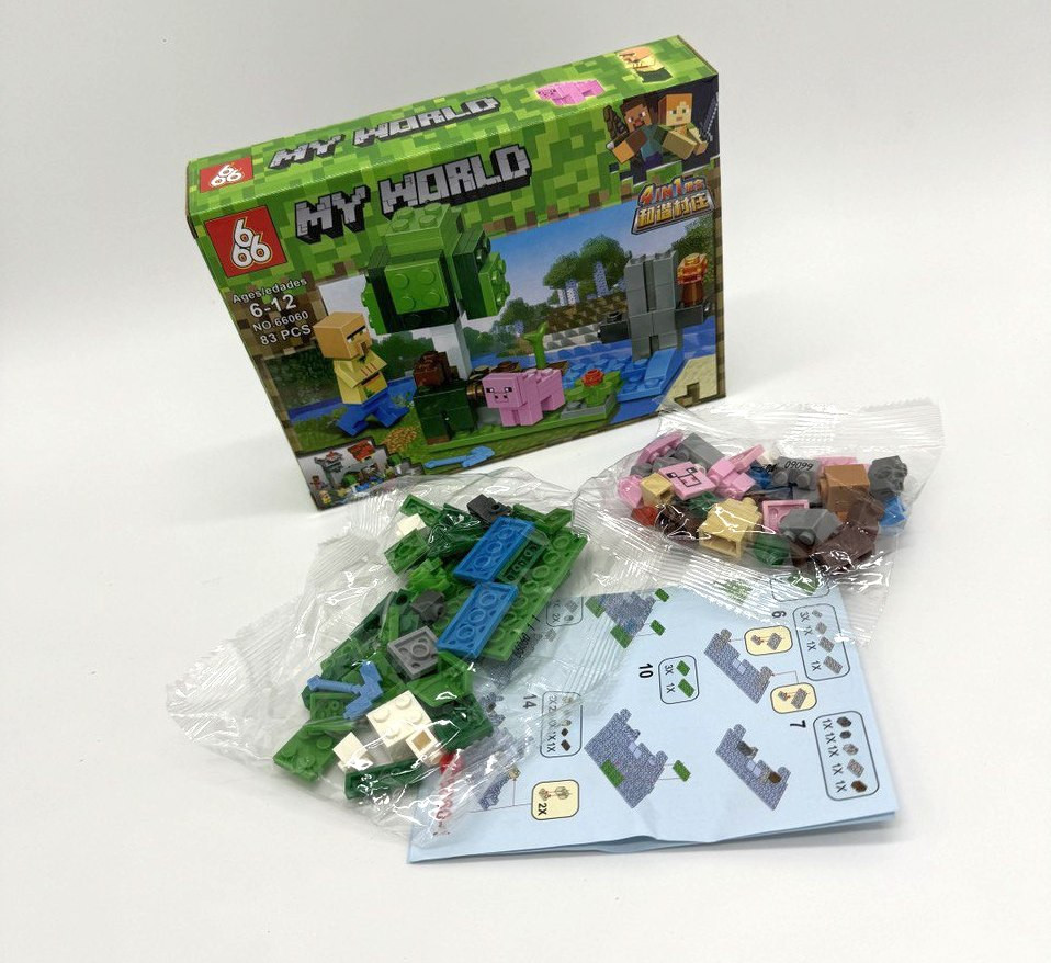 Конструктор 66060 Майнкрафт "Логово разбойников" 8 шт в упаковке 18.5х14х4.3 см Конструктор 66060 Майнкрафт "Логово разбойников" 8 шт в упаковке 18.5х14х4.3 см