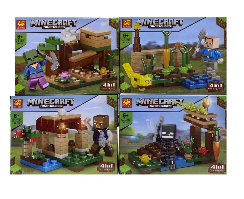 Конструктор QI HAO 123-339 Майнкрафт "Нападение разбойников" 8шт. в упаковке 21х14х4.2см Конструктор QI HAO 123-339 Майнкрафт "Нападение разбойников" 8шт. в упаковке 21х14х4.2см