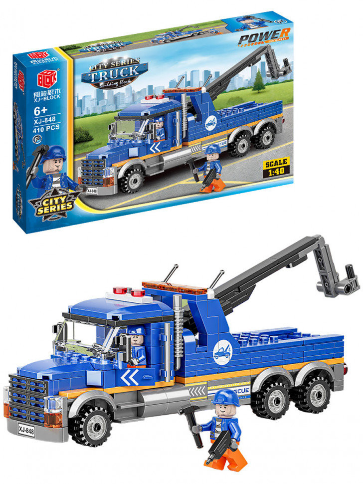 Конструктор BBlock XJ-848F Сити "Городской дорожно-спасательный трактор T600" 410 дет. 30х7х48 см Конструктор BBlock XJ-848F Сити "Городской дорожно-спасательный трактор T600" 410 дет. 30х7х48 см