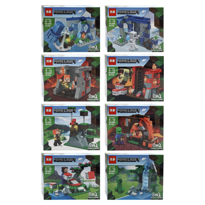 Конструктор LEDUO 6008 Майнкрафт "Разные миры" 8 шт. в упаковке 19.5х14х4.3см Конструктор LEDUO 6008 Майнкрафт "Разные миры" 8 шт. в упаковке 19.5х14х4.3см
