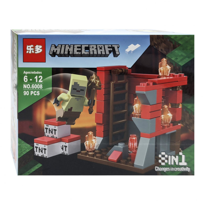 Конструктор LEDUO 6008 Майнкрафт "Разные миры" 8 шт. в упаковке 19.5х14х4.3см Конструктор LEDUO 6008 Майнкрафт "Разные миры" 8 шт. в упаковке 19.5х14х4.3см