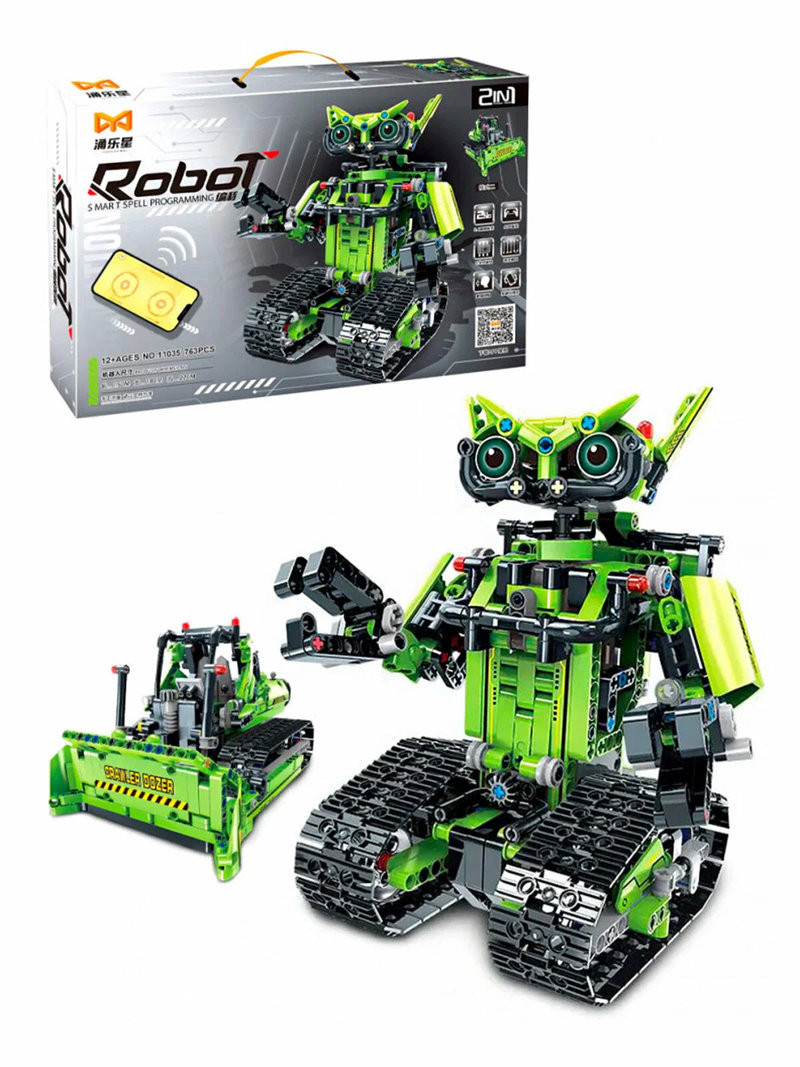 Конструктор Yonglexing 11035 Робот 2в1 "Зеленый трансформер" на радиоуправлении 763 дет. 37х7х54 Конструктор Yonglexing 11035 Робот 2в1 "Зеленый трансформер" на радиоуправлении 763 дет. 37х7х54