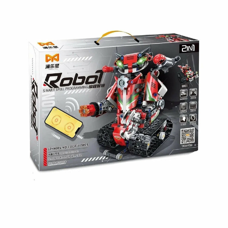 Конструктор Yonglexing 11036 Robot 2в1 "Красный трансформер" на радиоуправлении 703 дет. 37х7х54 Конструктор Yonglexing 11036 Robot 2в1 "Красный трансформер" на радиоуправлении 703 дет. 37х7х54