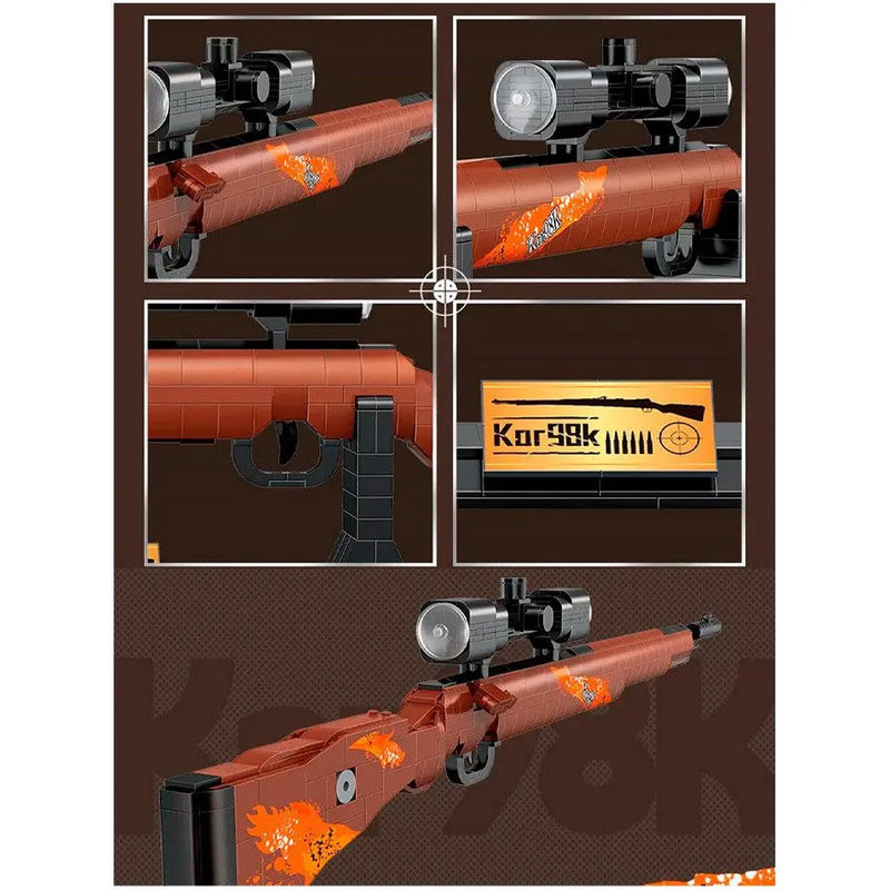 Конструктор Balody 21106 Оружие Автомат KAR 98K 867 дет 60х20х5 см Конструктор Balody 21106 Оружие Автомат KAR 98K 867 дет 60х20х5 см