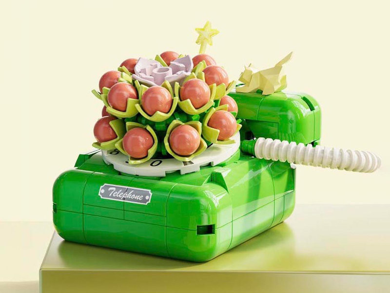Конструктор Jaki Plante JK2718 Телефон винтажный с суккулентами 19x6x16 см Конструктор Jaki Plante JK2718 Телефон винтажный с суккулентами 19x6x16 см