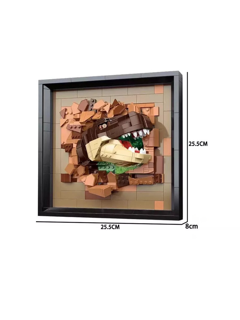 Конструктор Jaki JK5301 3D-Картина Динозавр 573 дет., (пасть двигается) 43x8x32 см Конструктор Jaki JK5301 3D-Картина Динозавр 573 дет., (пасть двигается) 43x8x32 см