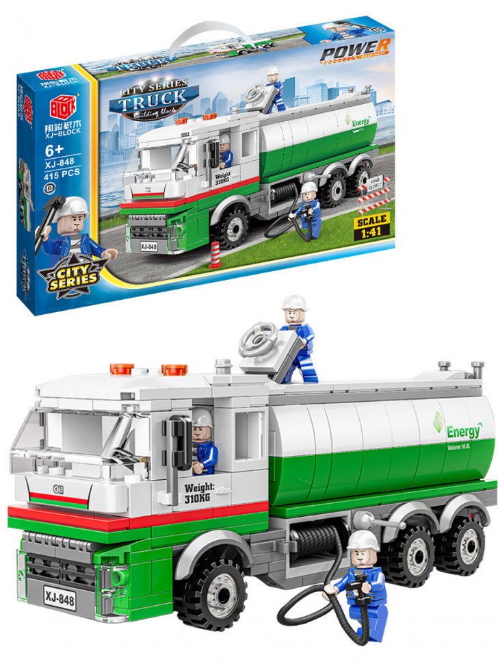 Конструктор BBlock XJ-848D Сити "Автоцистерна для перевозки нефти" 415 дет. 30х7х48 см Конструктор BBlock XJ-848D Сити "Автоцистерна для перевозки нефти" 415 дет. 30х7х48 см
