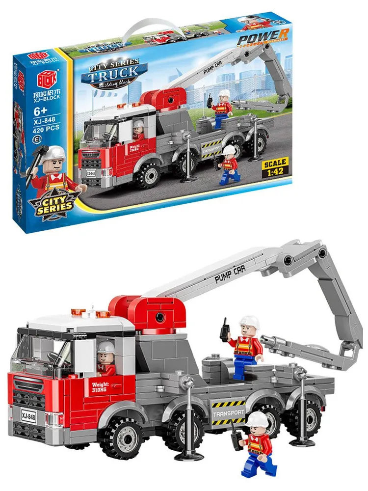 Конструктор BBlock XJ-848E Сити "Городской строительный бетононасос" 420 дет. 30х7х48 см Конструктор BBlock XJ-848E Сити "Городской строительный бетононасос" 420 дет. 30х7х48 см