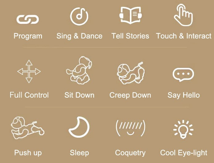 Игрушка собачка сенсорная интерактивная на радиоуправлении 27x14x22 Игрушка собачка сенсорная интерактивная на радиоуправлении 27x14x22