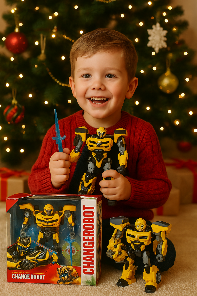 Робот трансформер + меч и щит в коробке 37х32см Робот трансформер + меч и щит в коробке 37х32см
