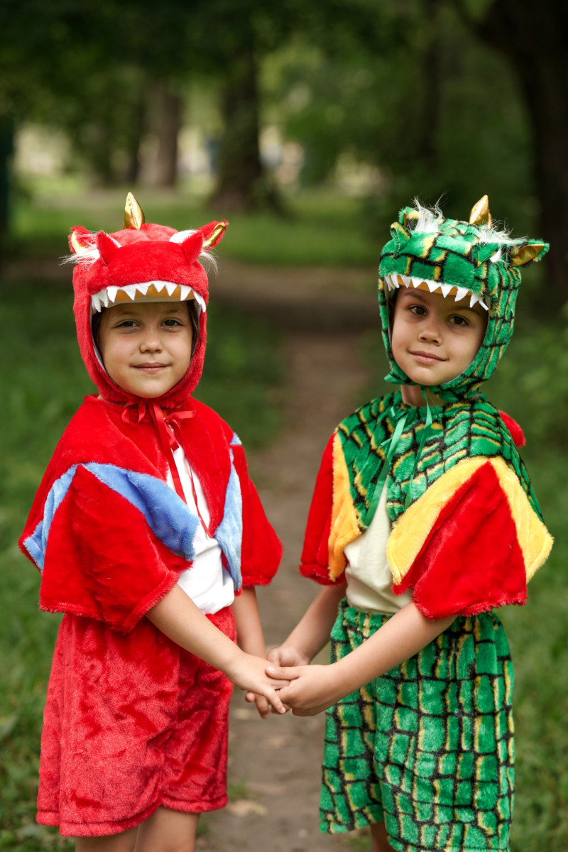 Детский карнавальный костюм дракона (зеленый) на 3-6 лет Детский карнавальный костюм дракона (зеленый) на 3-6 лет