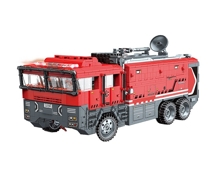 Конструктор Qman 12025 Многофункциональная аварийно-спасательная пожарная машина 1431 дет 62х40х8 см Конструктор Qman 12025 Многофункциональная аварийно-спасательная пожарная машина 1431 дет 62х40х8 см