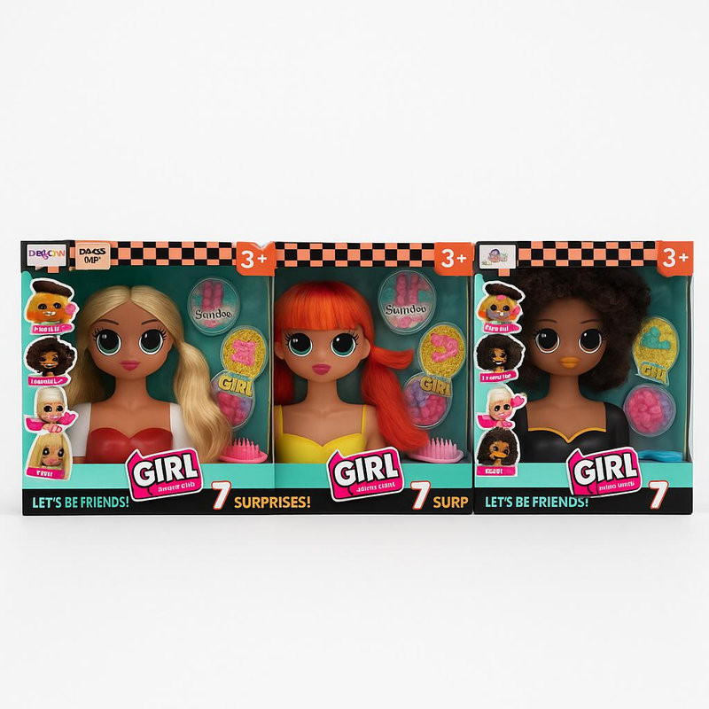 Манекен для создания причесок 33х12х27 (3 вида) Манекен для создания причесок 33х12х27 (3 вида)