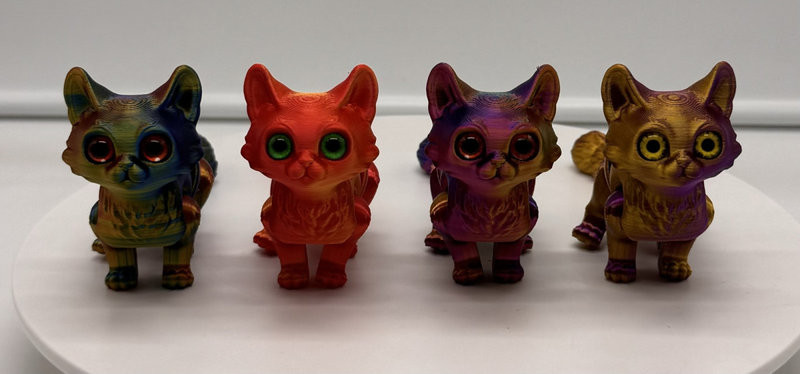 Кошка подвижная фигурка малая 3D, антистресс 15х7см Кошка подвижная фигурка малая 3D, антистресс 15х7см