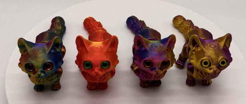 Кошка подвижная фигурка малая 3D, антистресс 15х7см Кошка подвижная фигурка малая 3D, антистресс 15х7см