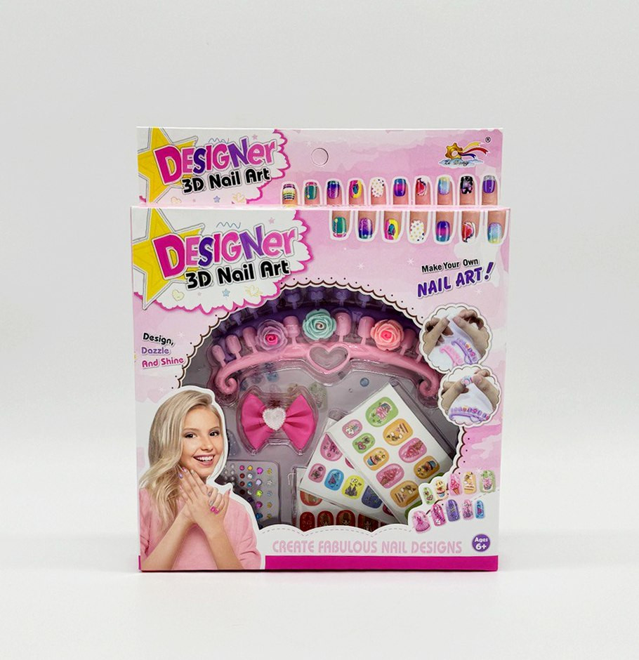 Маникюрный набор "Nail ART-2" лак + наклейки в кор. 21х3.5х21 см Маникюрный набор "Nail ART-2" лак + наклейки в кор. 21х3.5х21 см