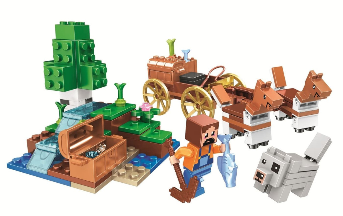 Конструктор BELA 11130 Майнкрафт "Сокровищница в лесу у водопада" 162 дет. 26х19х5см Конструктор BELA 11130 Майнкрафт "Сокровищница в лесу у водопада" 162 дет. 26х19х5см