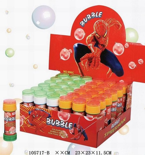 Мыльные пузыри "Человек паук"  в упаковке 36 шт цвета разные 23х11х23см