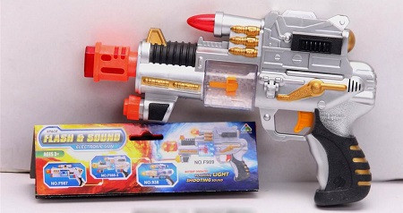 Детское оружие Бластер на батарейках в пакете