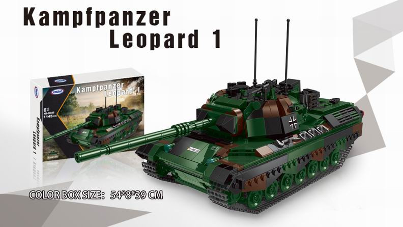 Конструктор XingBao XB-06049 "Танк Leopard 1" 1145 дет. в коробке 54х8х39 см