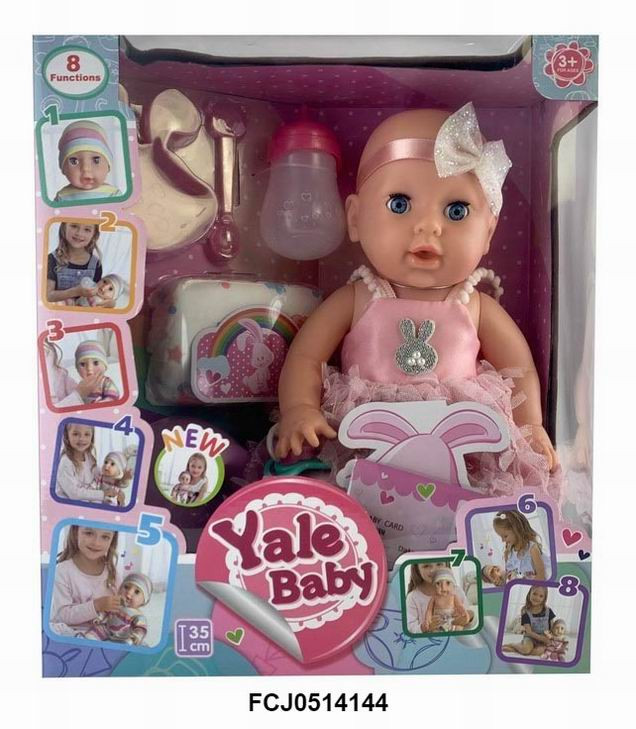 Кукла Yale Беби с аксессуарами 35 см 8 функций
