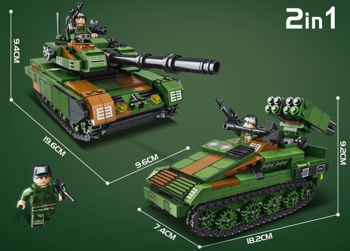 Конструктор MingDi 9010 "Основной боевой танк Leopard 2" 463 дет.