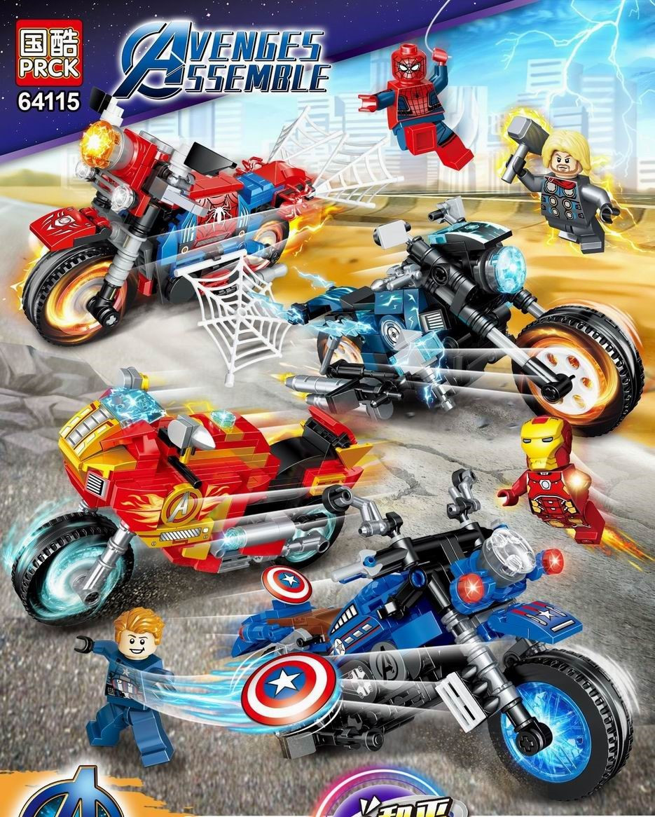 Конструктор PRCK 64115 Супергерои "Мотоцикл Супер Мести" 4 шт в д/б