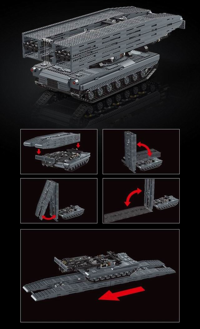 Конструктор Mould King 20002 Техника "Танк Ultimate Abrams с мостовым слоем AVLB" 2388 дет.