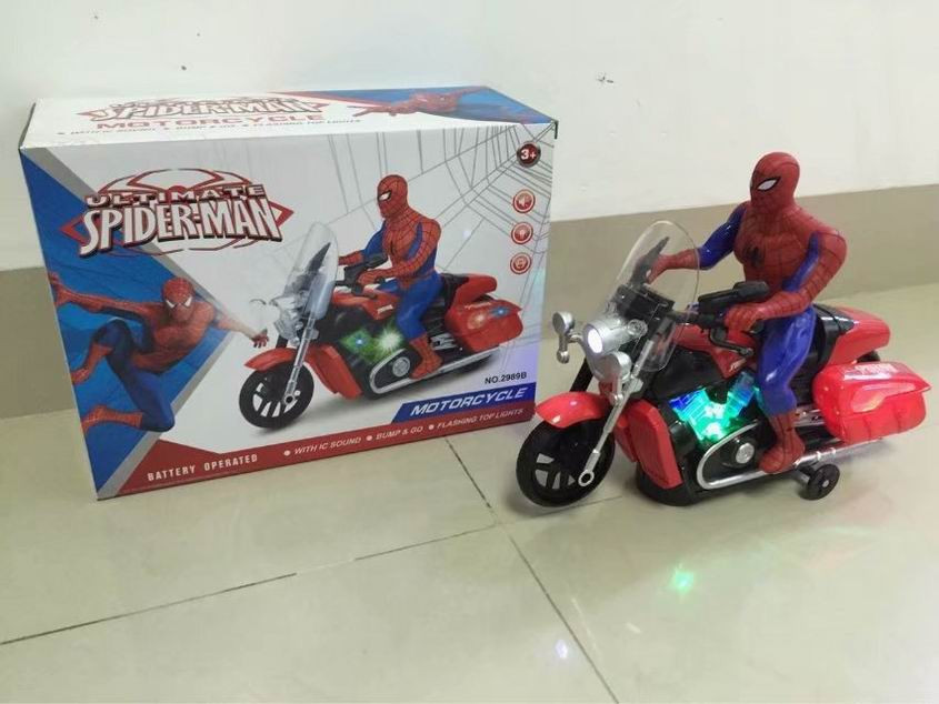 Человек паук на мотоцикле свет+звук