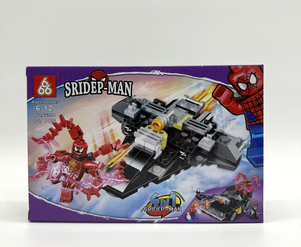 Конструктор 66084 Super Heroes "Spider Man" 8 шт. в упаковке 19х14х4.2см