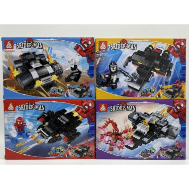 Конструктор 66084 Super Heroes "Spider Man" 8 шт. в упаковке 19х14х4.2см Конструктор 66084 Super Heroes "Spider Man" 8 шт. в упаковке 19х14х4.2см