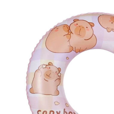 Круг надувной для плавания &quot;Капибара&quot; 60 см РОЗОВЫЙ