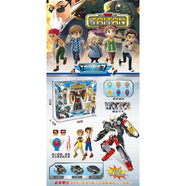 Набор роботов + 2 герои и 3 машинки + звук  в коробке 38х32х4.5см Набор роботов + 2 герои и 3 машинки + звук  в коробке 38х32х4.5см