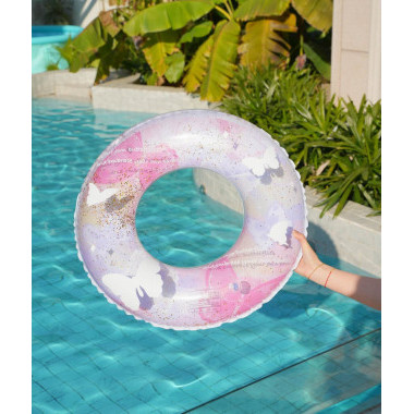Надувной круг для плавания "Бабочка с блестками" 90см Надувной круг для плавания "Бабочка с блестками" 90см